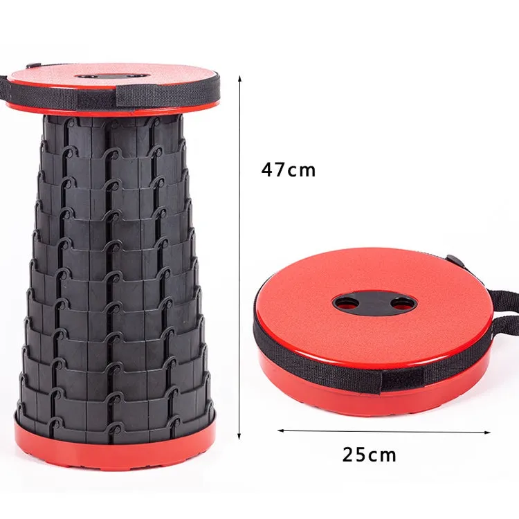 Outdoor Portable Folding Telescopic Plastic Stool Camping Fishing Garden Stool(Green)