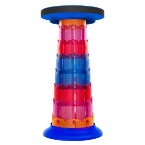 Outdoor Portable Lotus Heightened Folding Telescopic Stool(Shining Blue)