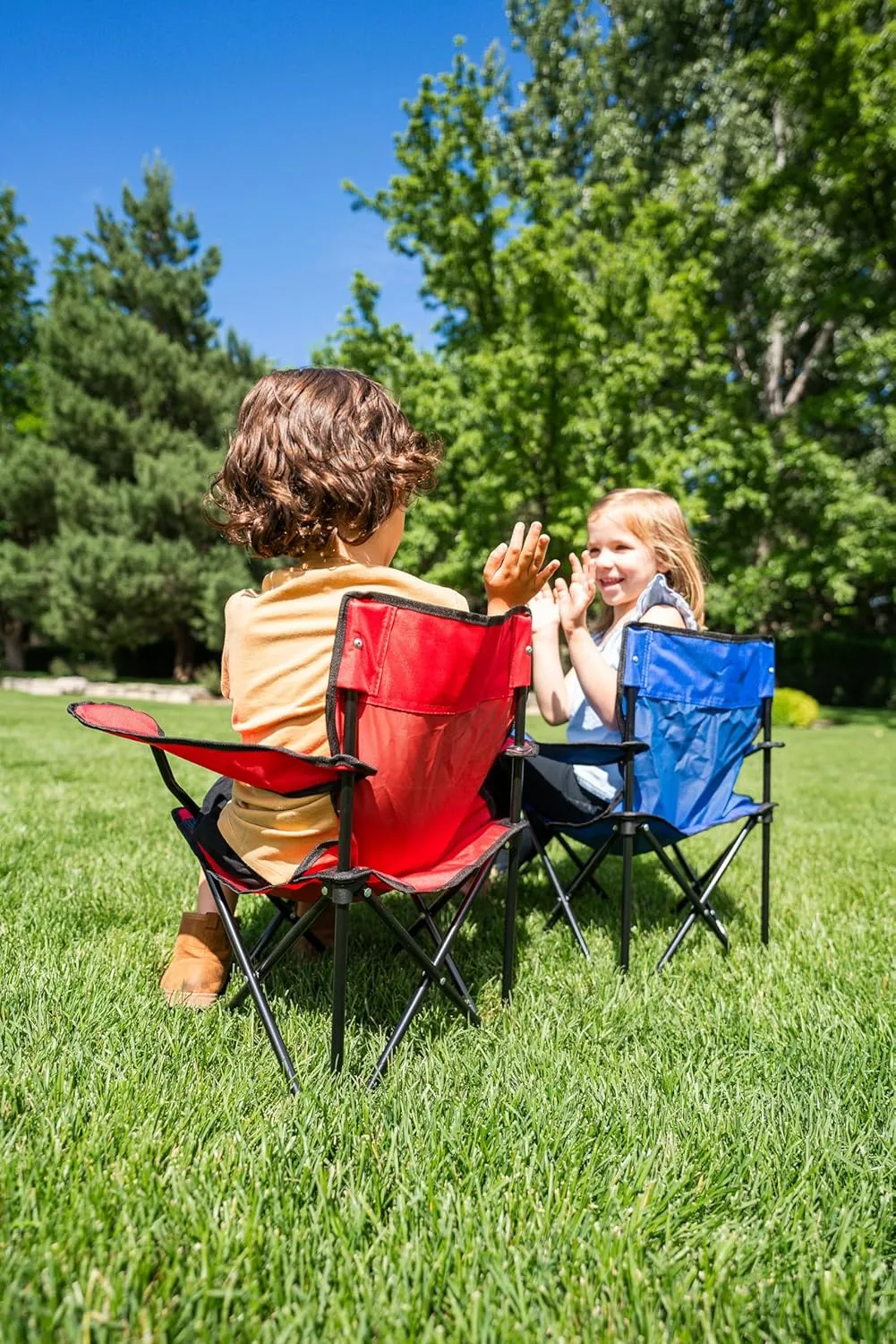 Pacific Play Tents Ruby Red Kids Super Folding Chair, 14" L x 14" W x 23.5" H