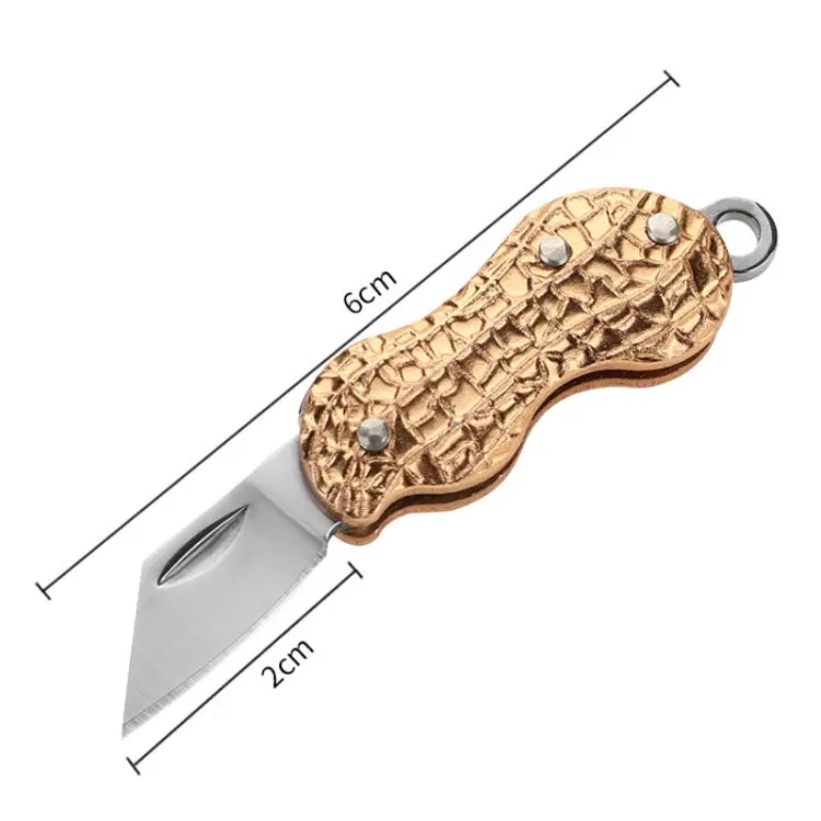 Peanut Shape Necklace Knife Carry Stainless Steel Folding Knife(Random Color Delivery)