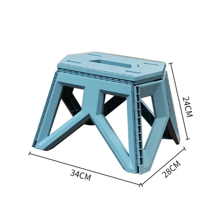 Portable Thickened Plastic Folding Stool Outdoor Fishing Stool, Color: Pink