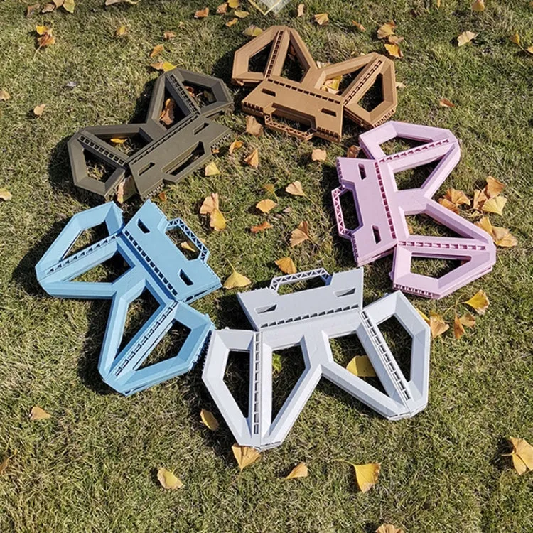 Portable Thickened Plastic Folding Stool Outdoor Fishing Stool, Color: Pink