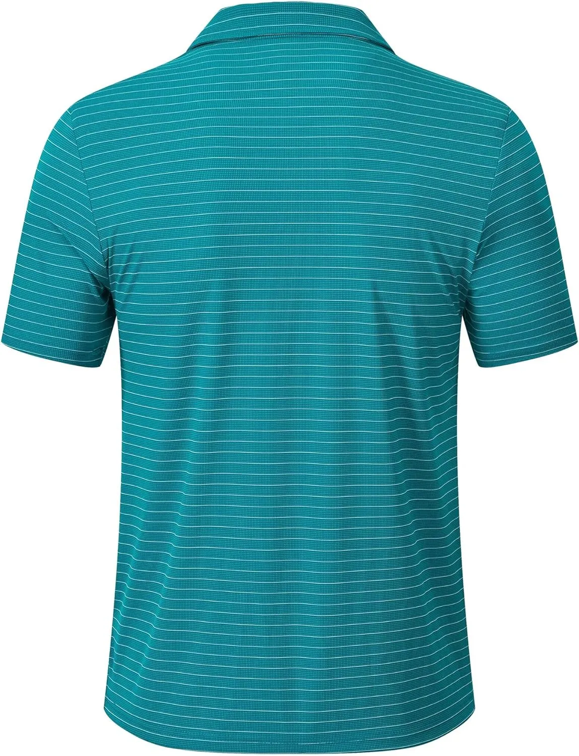 QPNGRP Golf Shirts for Men Short Sleeve Striped Casual Performance Collared Mens Polo Shirts