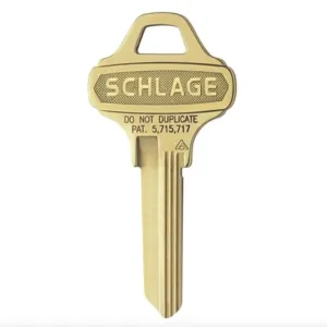 Schlage 35-003-C125 Control Key Blank, "Do Not Duplicate", Embossed, C125 Keyway