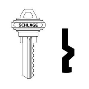 Schlage 35-102-FG Emergency Key Blank, Embossed Both Sides, FG Keyway