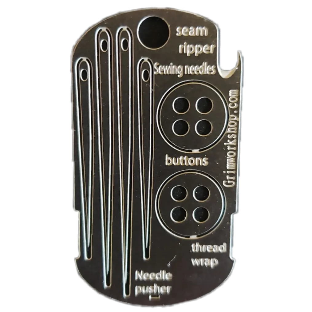 Sewing Kit Dog Tag: Survival Sewing Necklace
