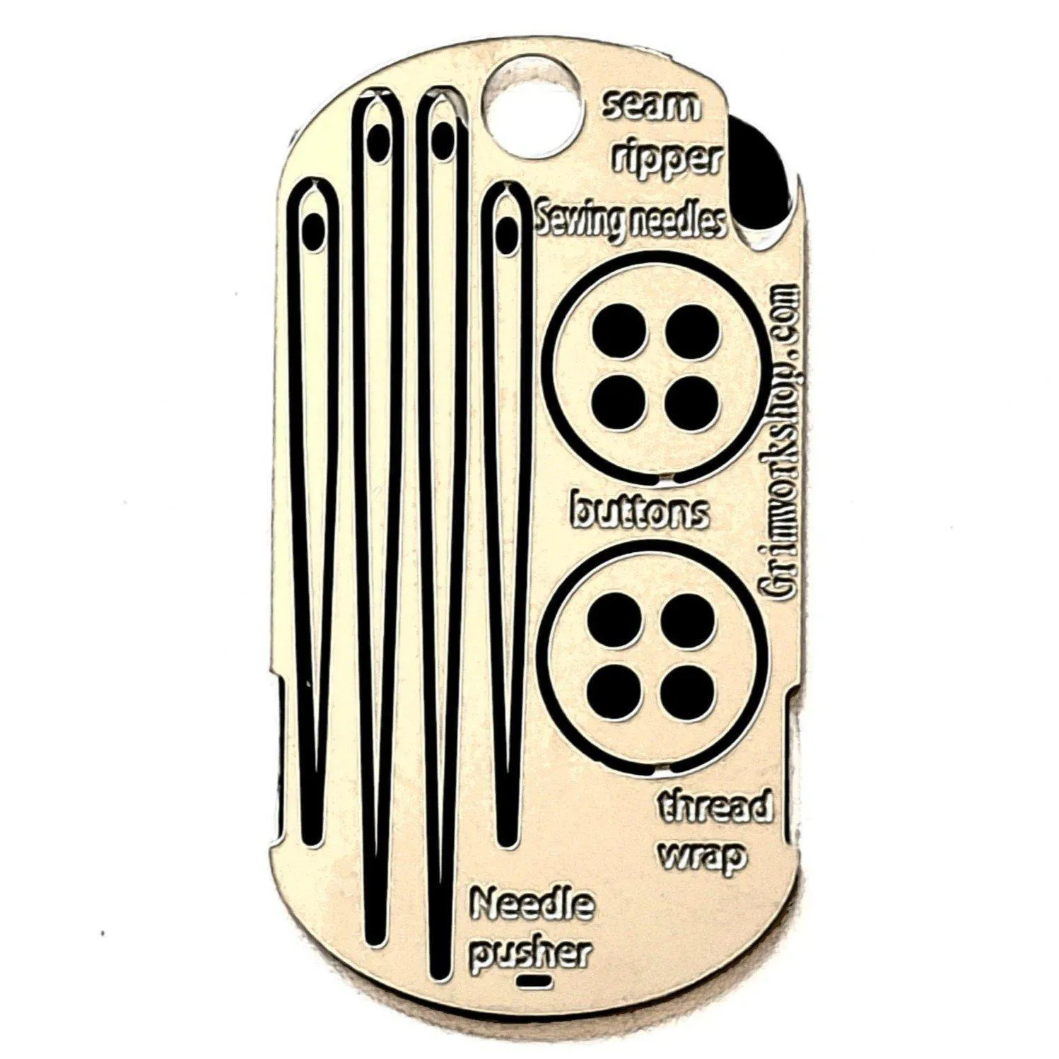 Sewing Kit Dog Tag: Survival Sewing Necklace