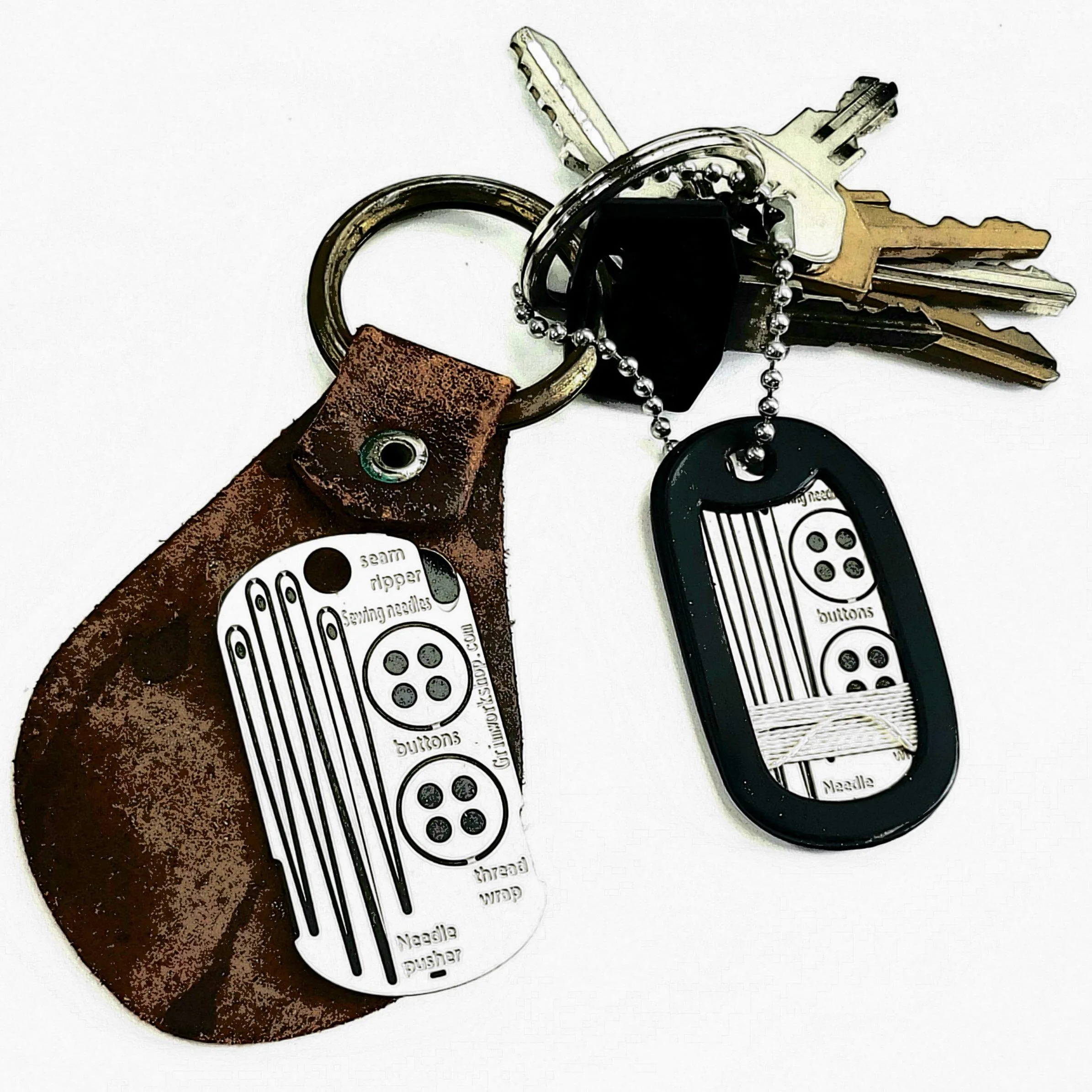 Sewing Kit Dog Tag: Survival Sewing Necklace