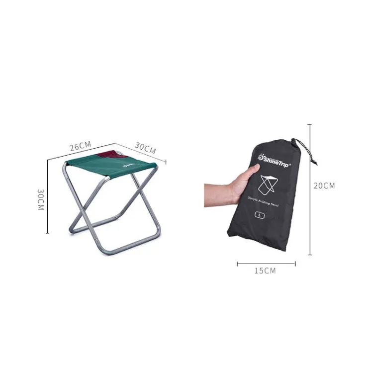 ShineTrip Outdoor Large Folding Stool Outdoor Camping Fishing Portable Folding Stool(Brown)