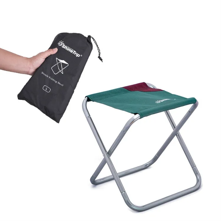 ShineTrip Outdoor Large Folding Stool Outdoor Camping Fishing Portable Folding Stool(Brown)
