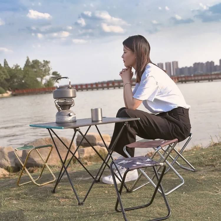 ShineTrip Outdoor Large Folding Stool Outdoor Camping Fishing Portable Folding Stool(Brown)