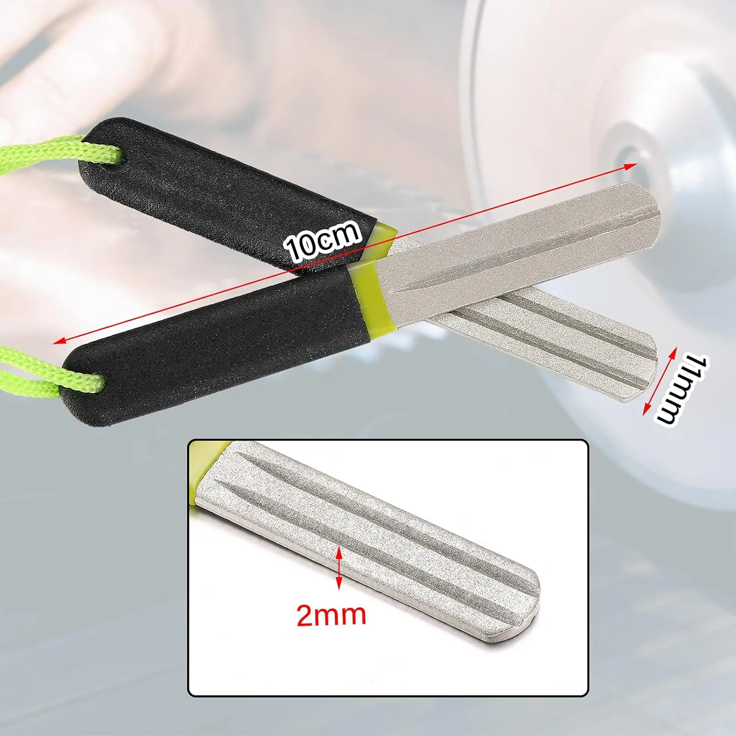 Skylety 2 Pcs Hook Sharpener Hook File for Fishing Diamond File with Handle Portable Double Sided Fine and Medium Grit for Fishing