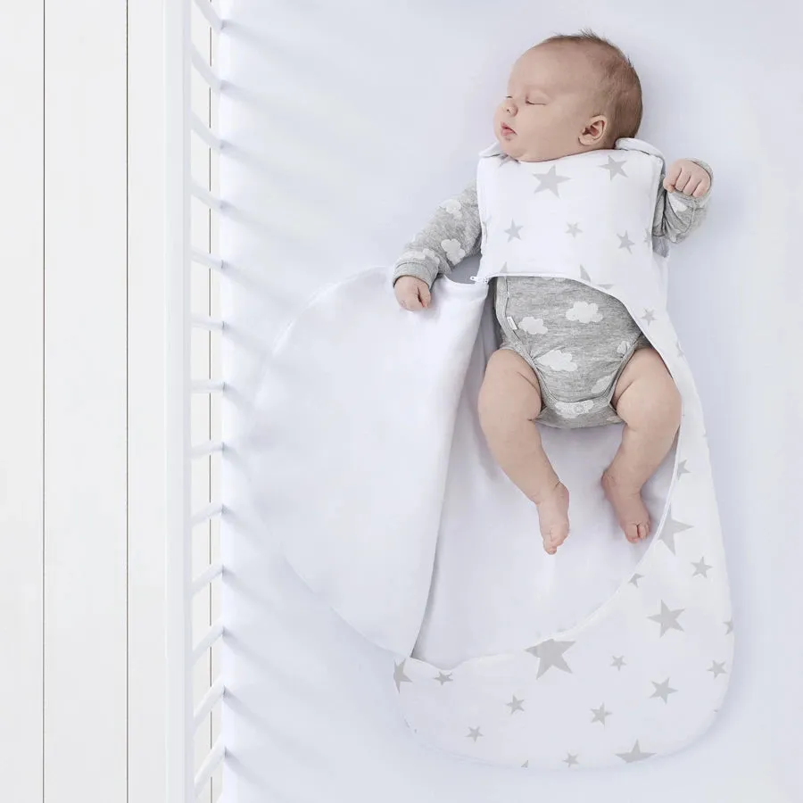 SnuzPouch Sleeping Bag, 1.0 Tog - Grey Star, 6-18M