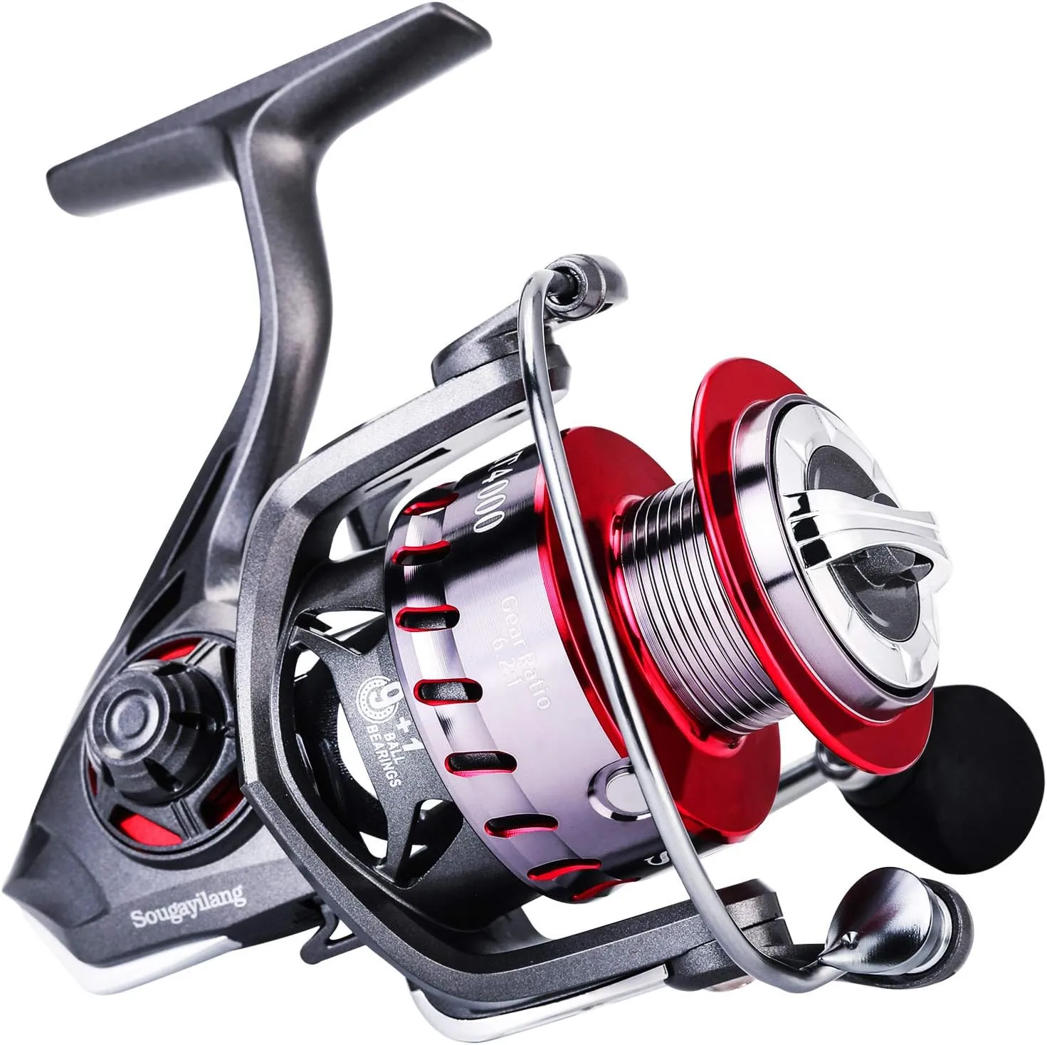 Sougayilang Fishing Rod and Reel Set Carbon Fiber Telescopic Fishing Rod 12 1BB Spinning Reel with Carry Case for Saltwater Freshwater