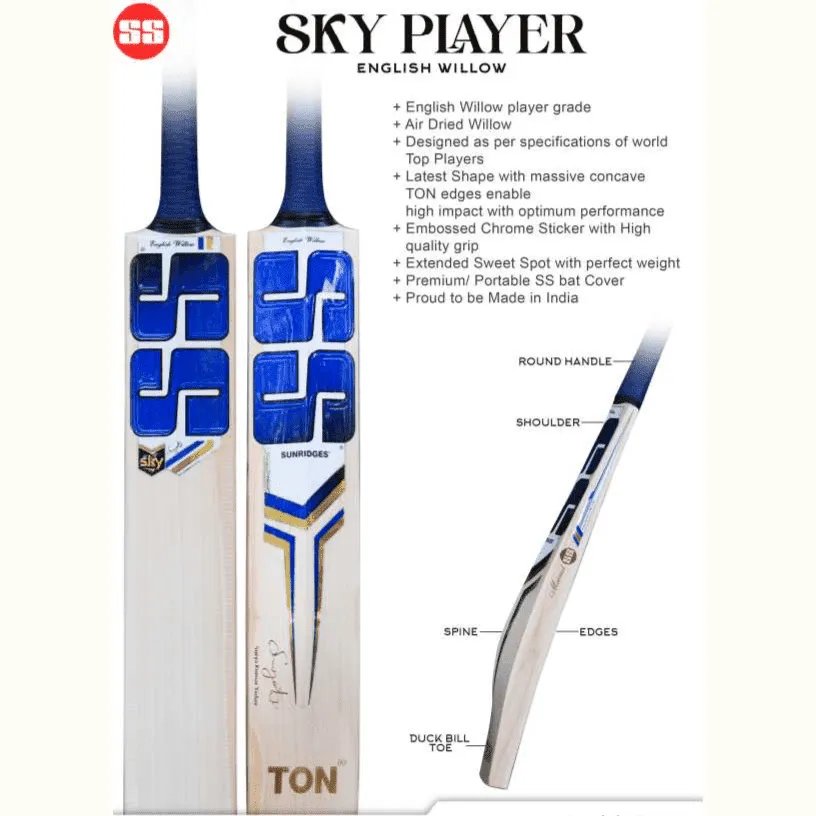 SS Ton SKY Players (Surya Yadav) Adult Cricket Bat