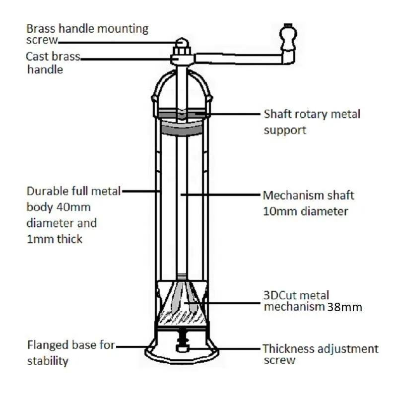 The Original 'Copper Mill' - 8" Salt Grinder