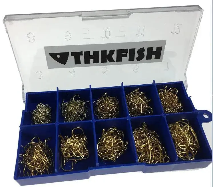 THKFISH 500-Piece Barbed Hook Set