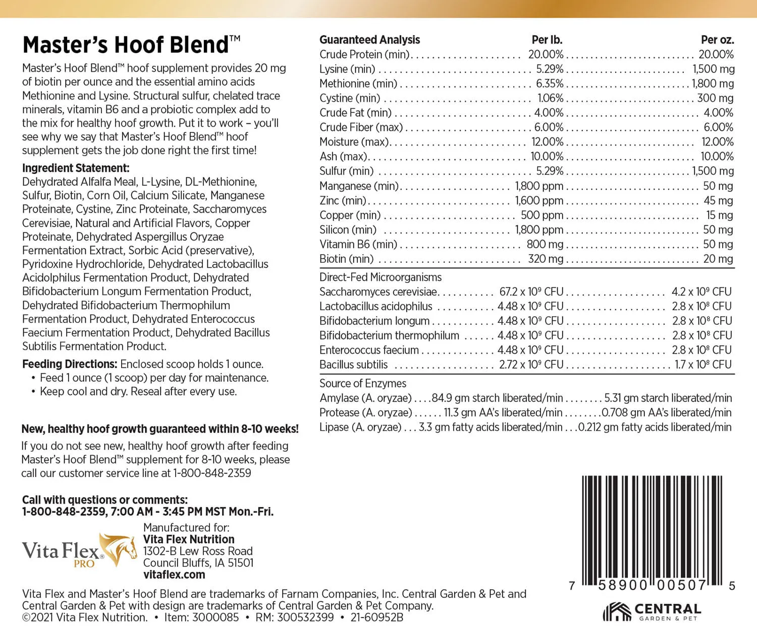 Vita Flex Pro Master's Hoof Blend Formula