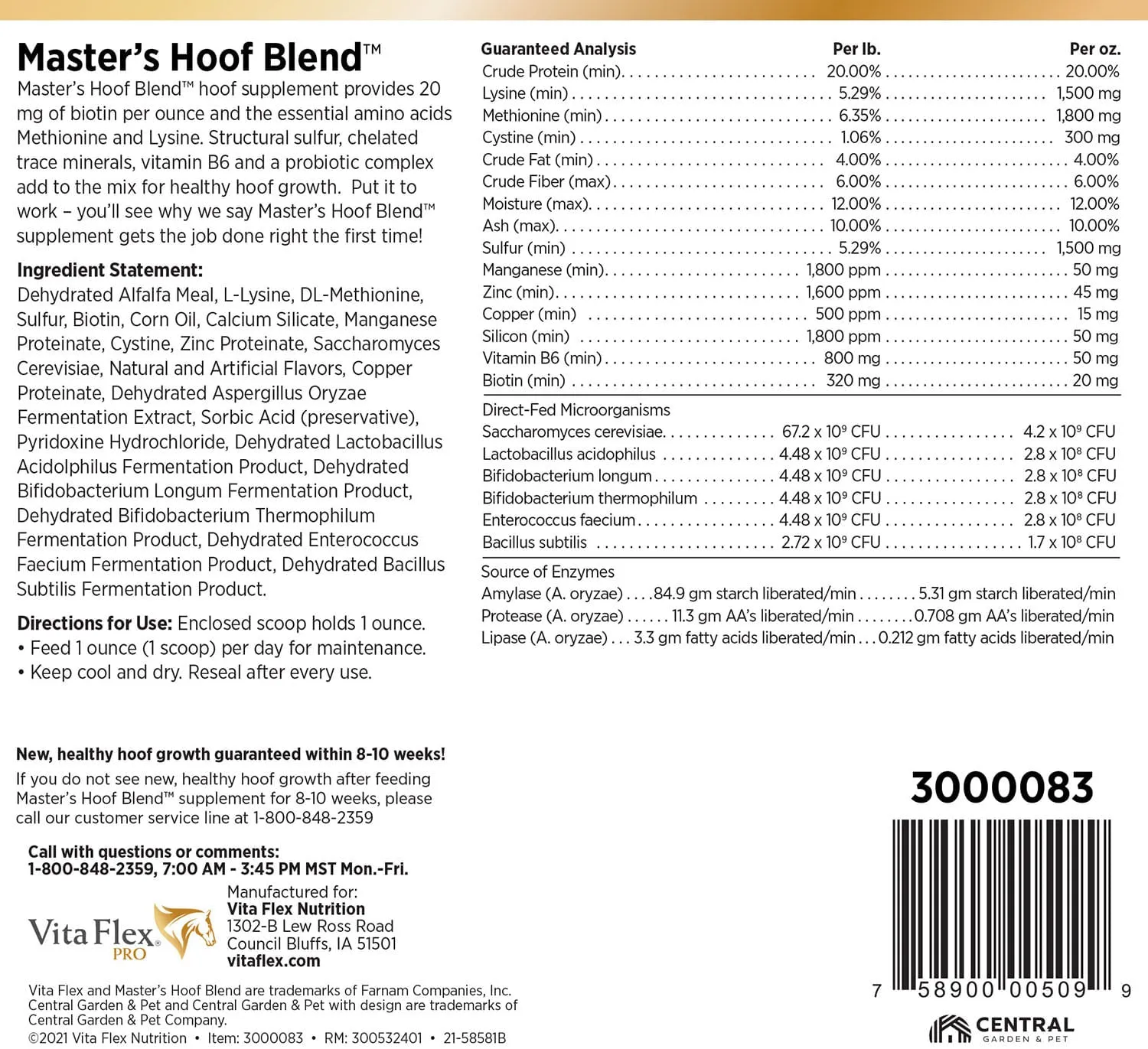 Vita Flex Pro Master's Hoof Blend Formula
