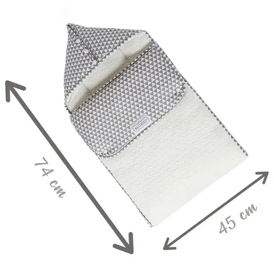 White & Grey Baby Sleeping Bag - Triangle