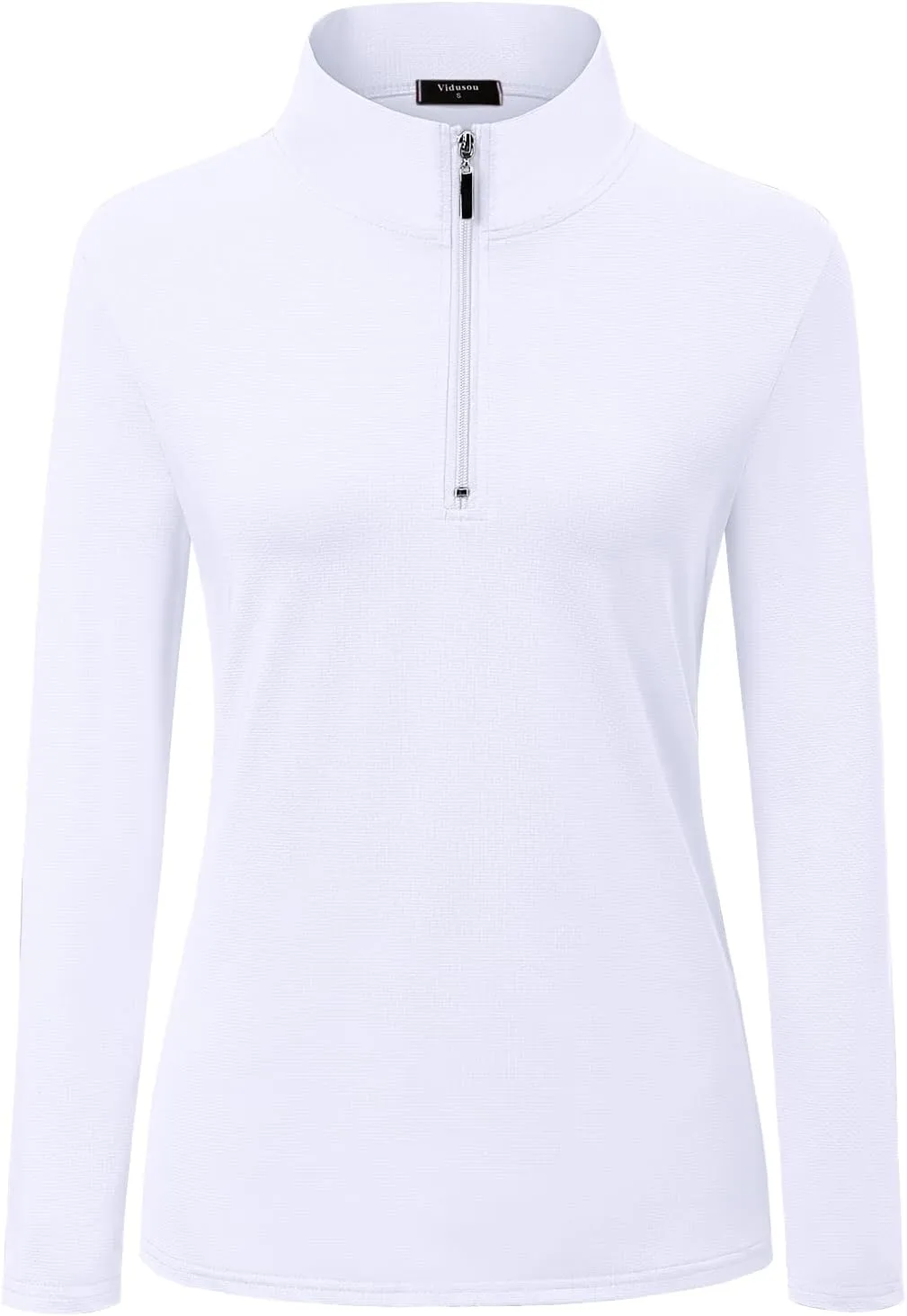 Womens Golf Shirts Long Sleeve Workout Tops Zip Up Tennis Polo Shirts