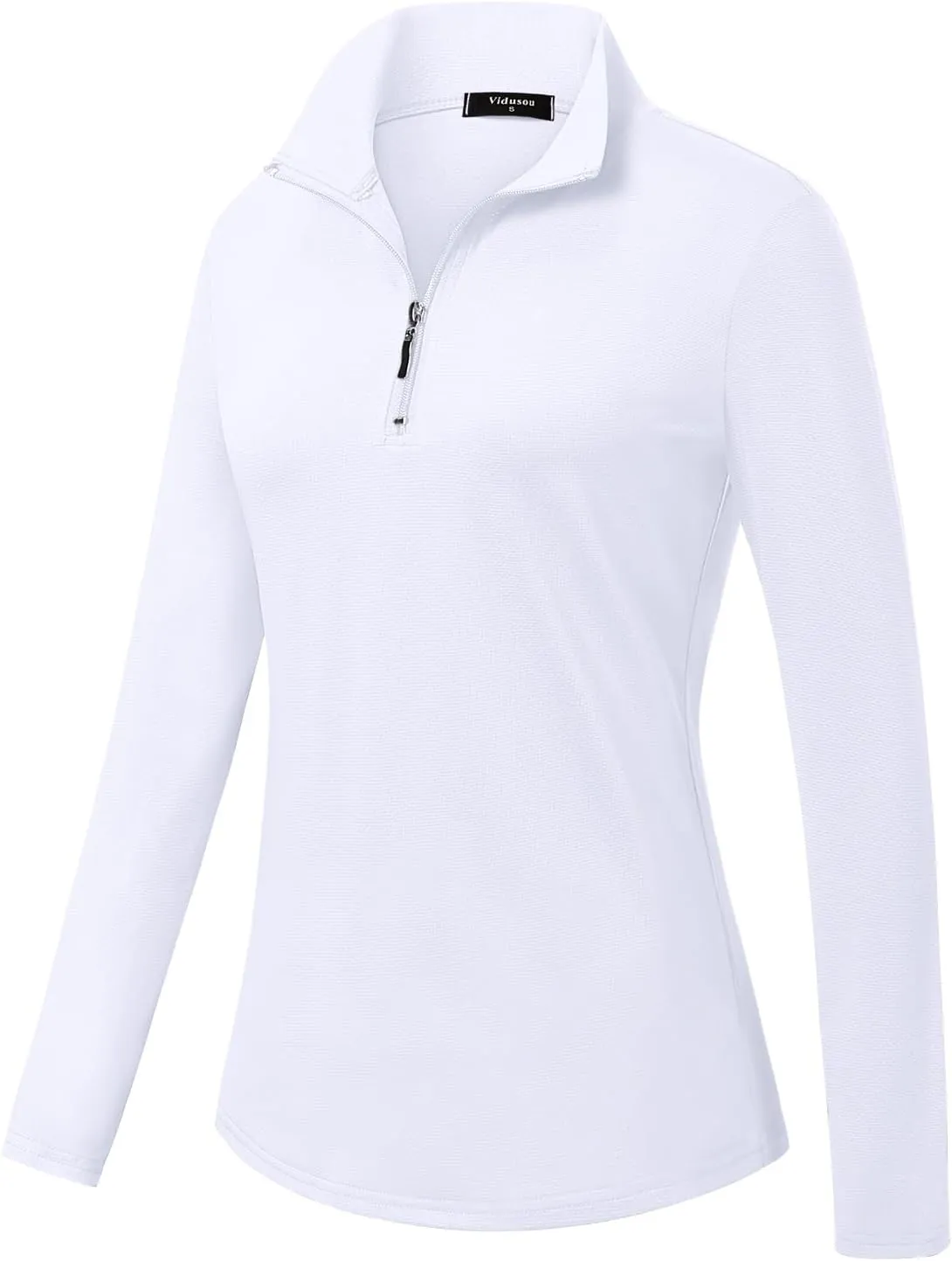 Womens Golf Shirts Long Sleeve Workout Tops Zip Up Tennis Polo Shirts