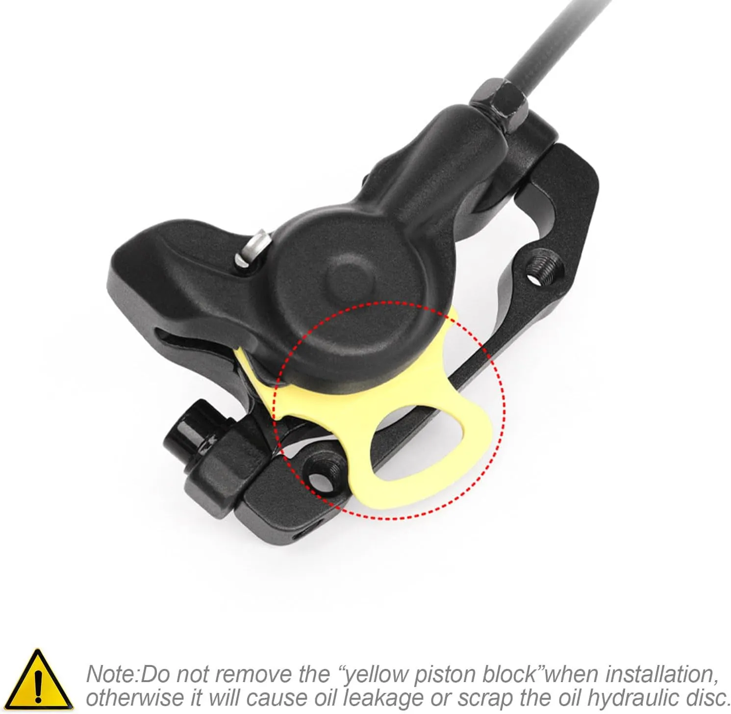 Zoom HB875 Hydraulic Disc Brakes Set, Black, Mountain Bike Right Front 800mm, Adapter Fit EBike Fat Bike Bicycle Accessories for Mountain Bike, Road Bike